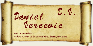 Daniel Verčević vizit kartica